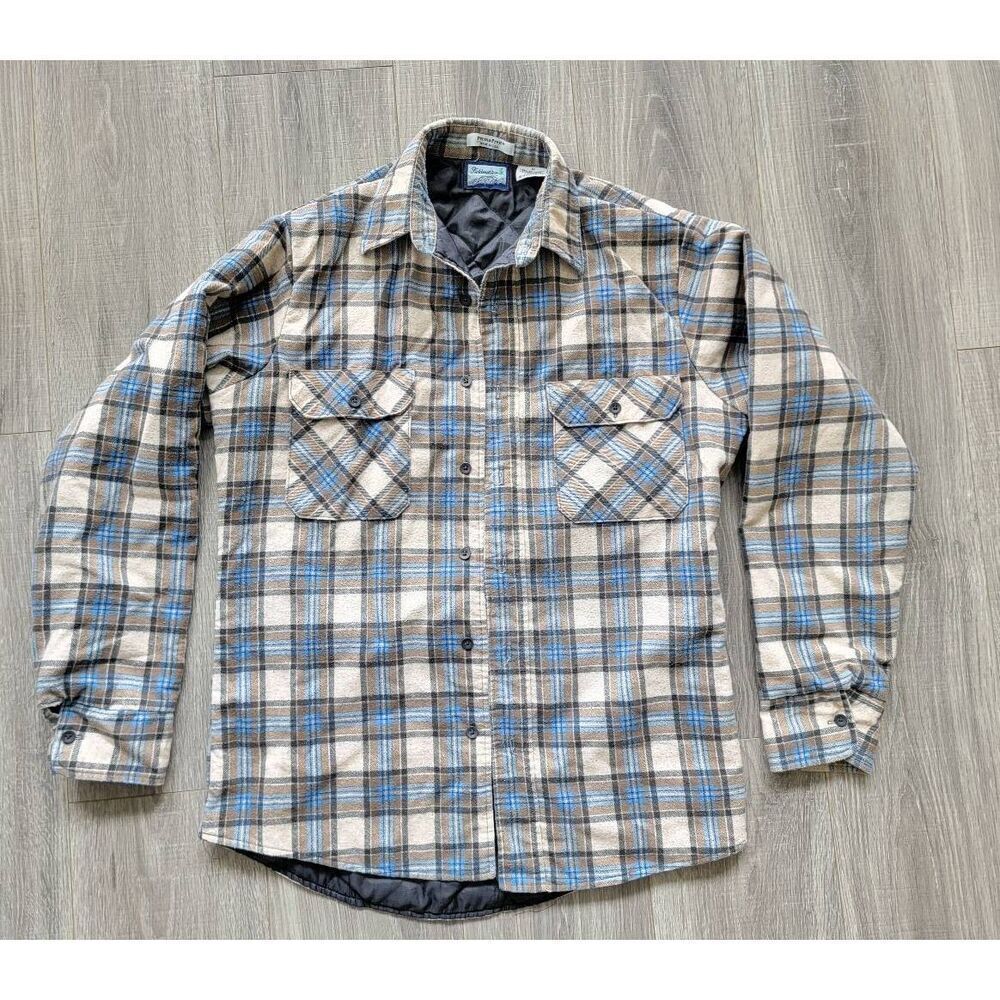 Fieldmaster Flannel Shacket, Mens M,  Plaid Button Up, USA Made, EUC